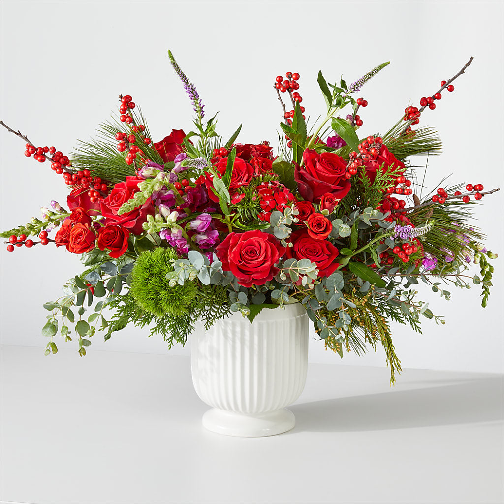 Big Red Bow Bouquet – Randalls, Pleasanton CA