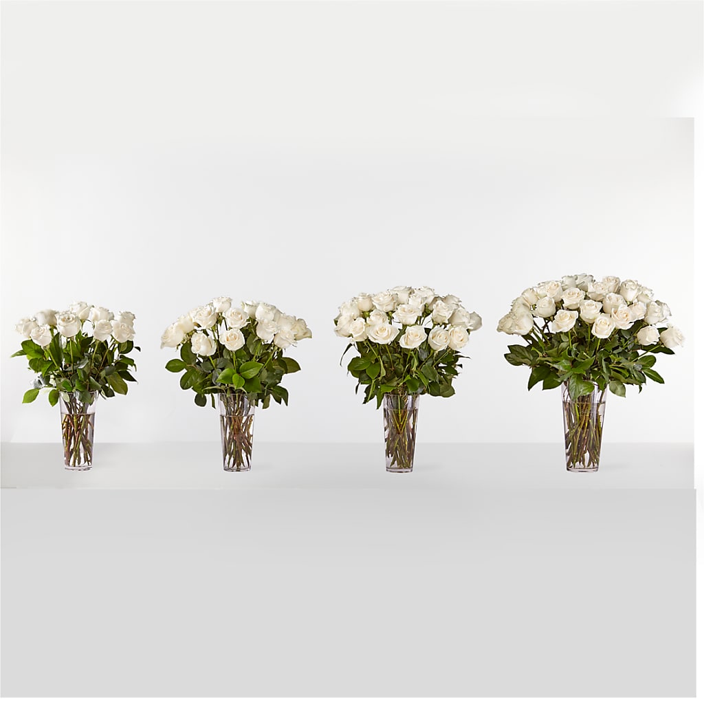 Long Stem White Rose Bouquet – Randalls, Pleasanton CA