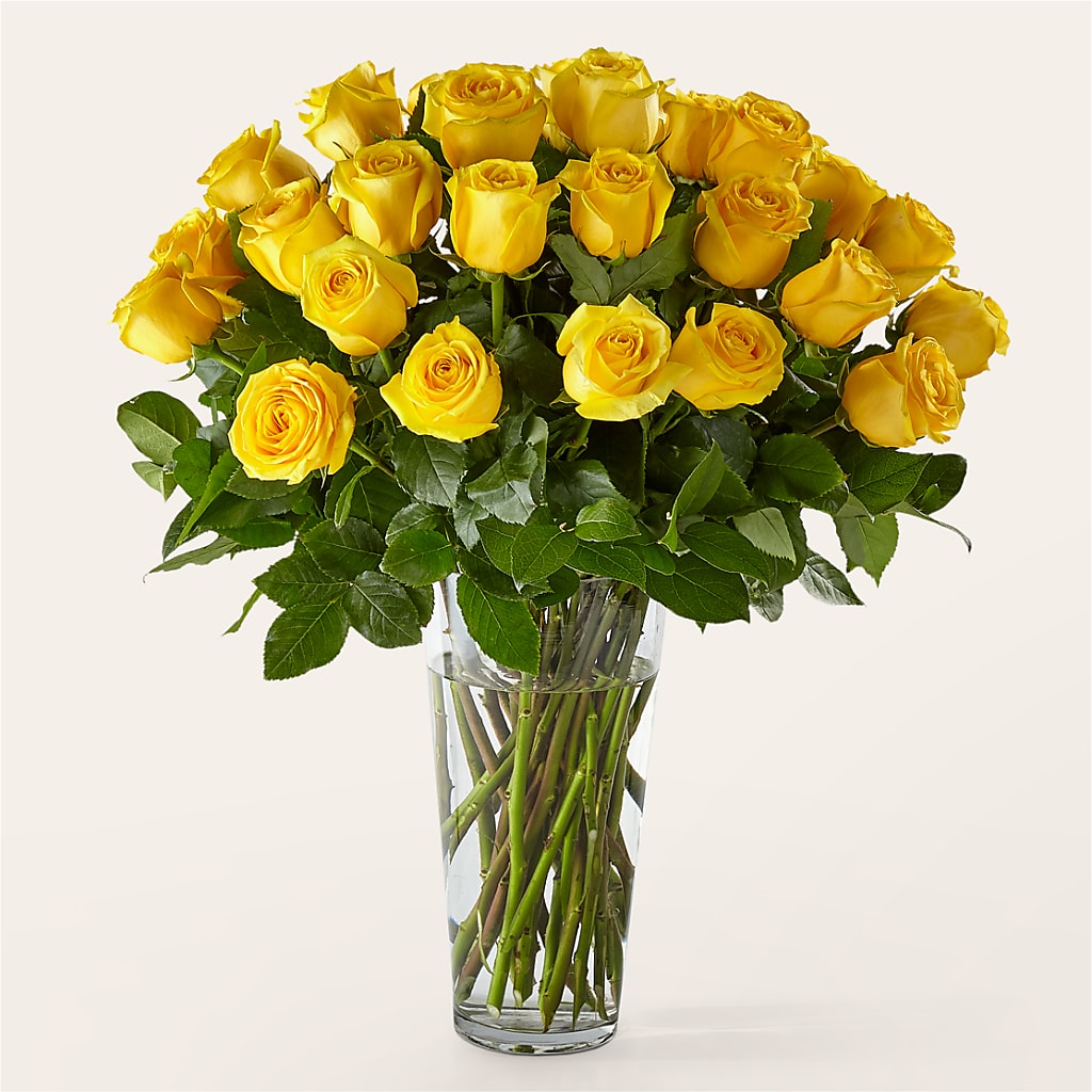 Long Stem Yellow Rose Bouquet – Randalls, Pleasanton CA