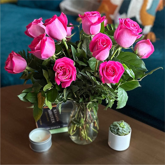 Long Stem Pink Rose Bouquet – Randalls, Pleasanton CA