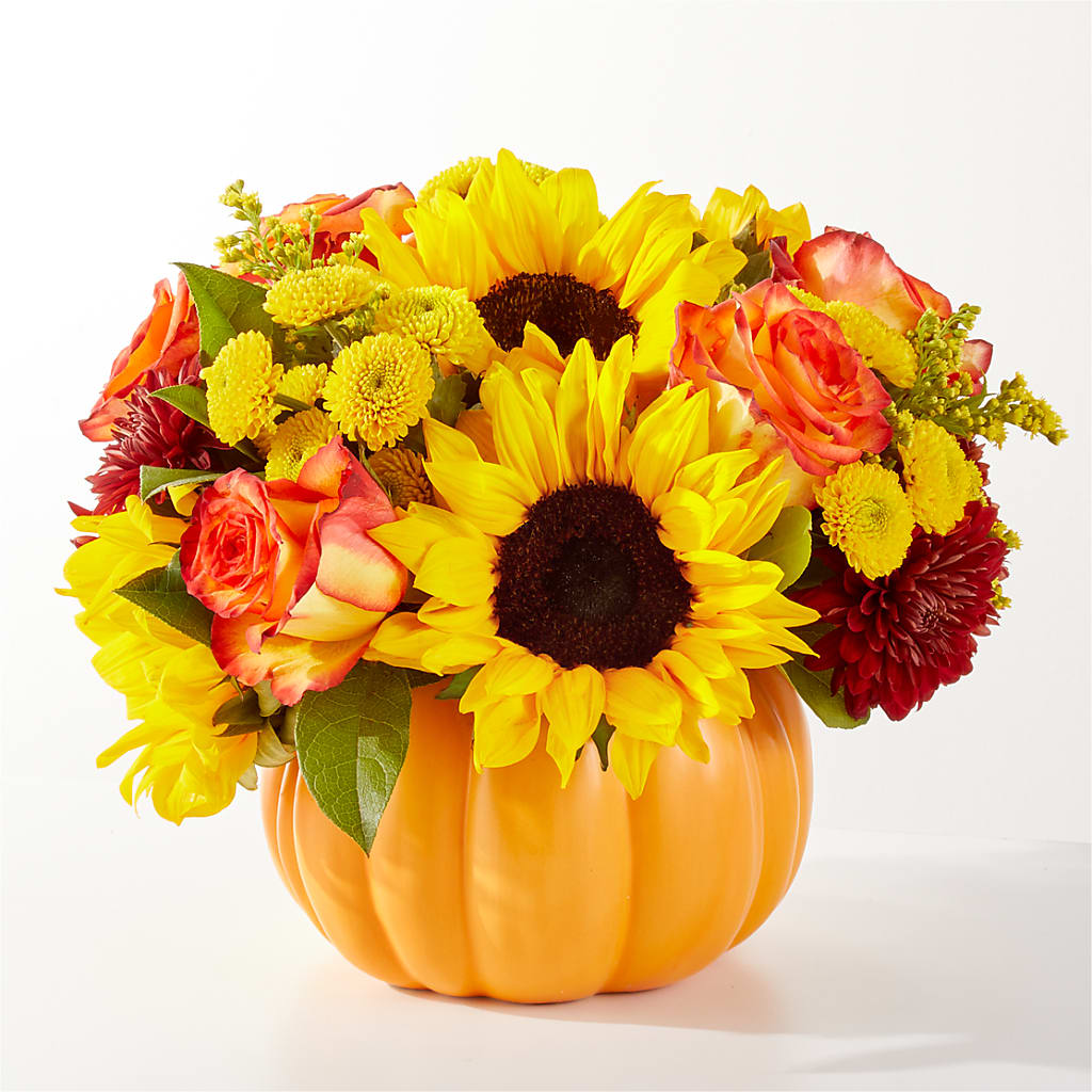 Golden Gourd Pumpkin Bouquet – Randalls, Pleasanton CA