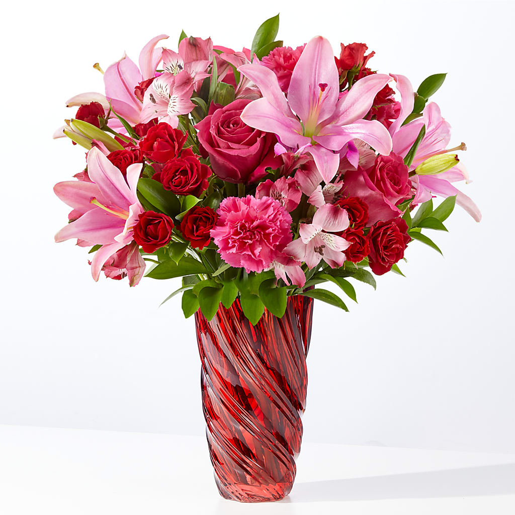 In Love Bouquet with Luxe Swirl Vase – Randalls, Pleasanton CA