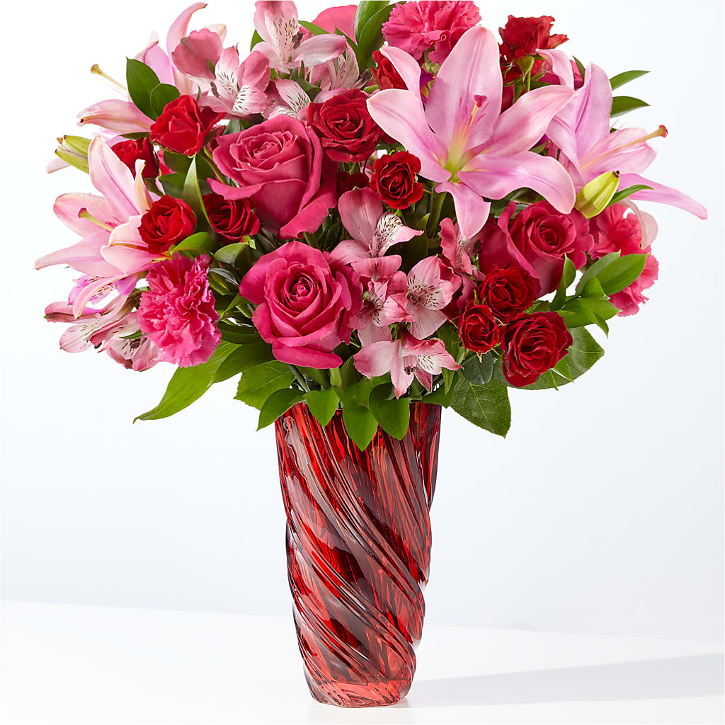 In Love Bouquet with Luxe Swirl Vase – Randalls, Pleasanton CA