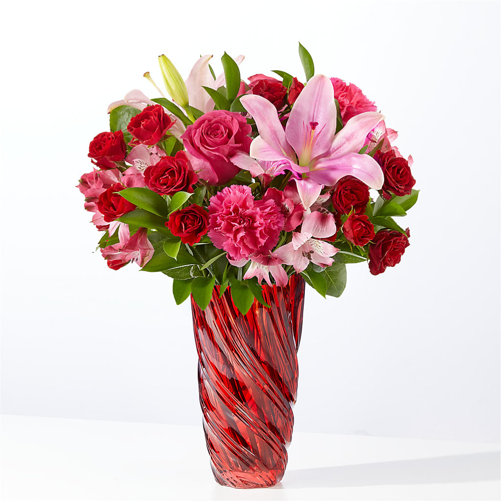 In Love Bouquet with Luxe Swirl Vase – Randalls, Pleasanton CA