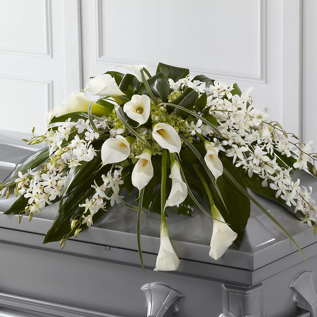 Angel Wings Casket Spray – Randalls, Pleasanton CA