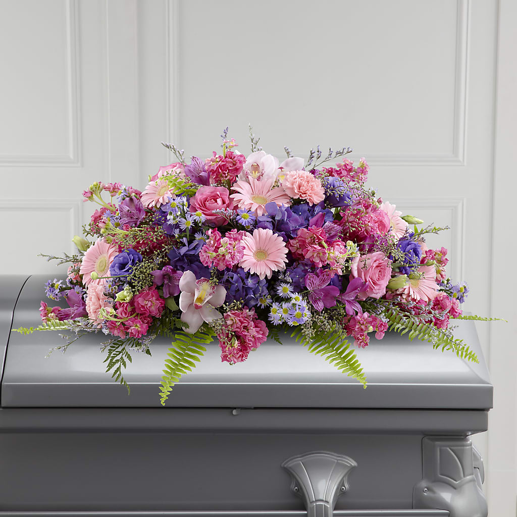 Glorious Garden Casket Spray – Randalls, Pleasanton CA