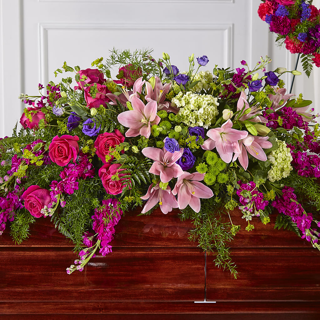Radiant Tribute Casket Spray – Randalls, Pleasanton CA