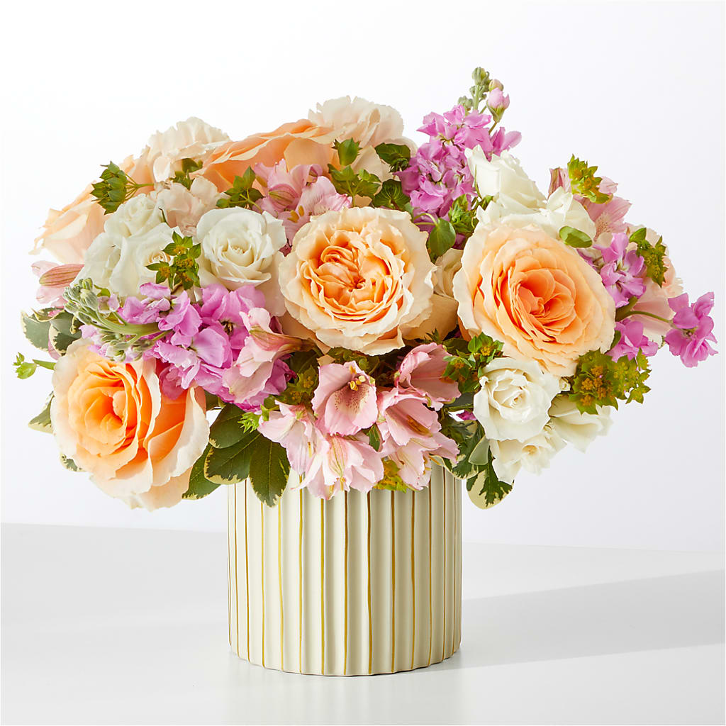 Paradise Bouquet with Ivory Vase – Randalls, Pleasanton CA