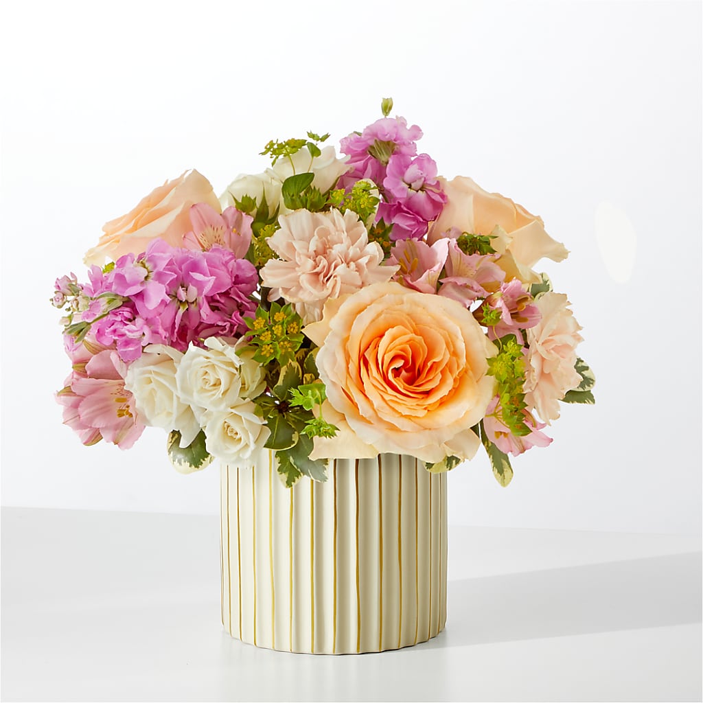 Paradise Bouquet with Ivory Vase – Randalls, Pleasanton CA