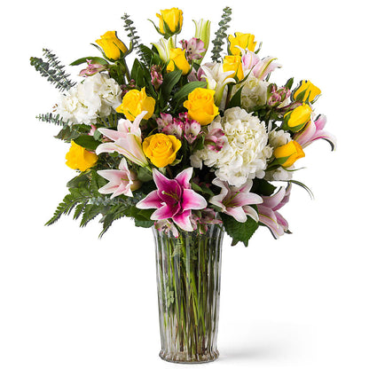 Lux Unforgettable Yellow Arrangement –  Randalls, Pleasanton CA