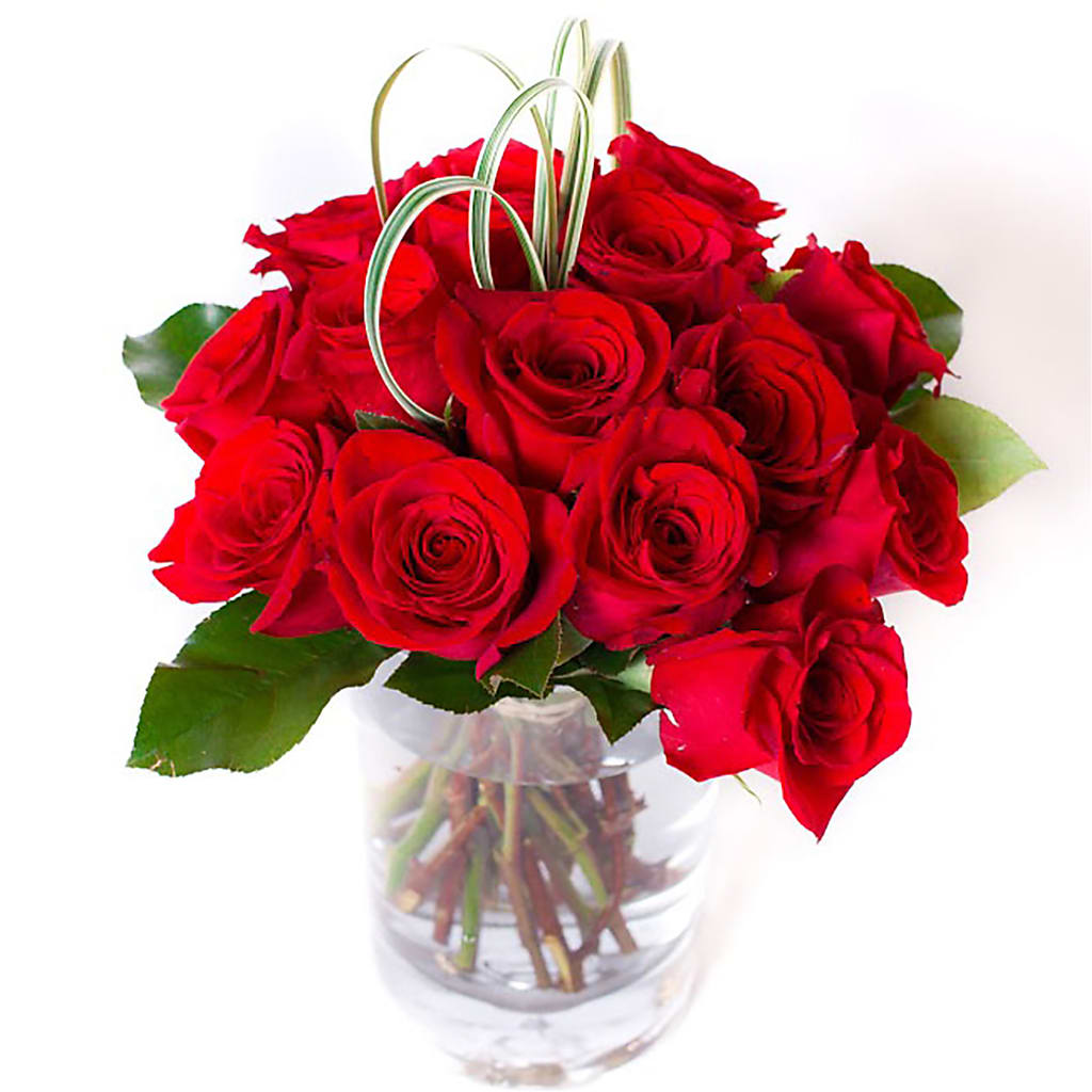 Chic Rose Arrangement Red–Randalls Flowers