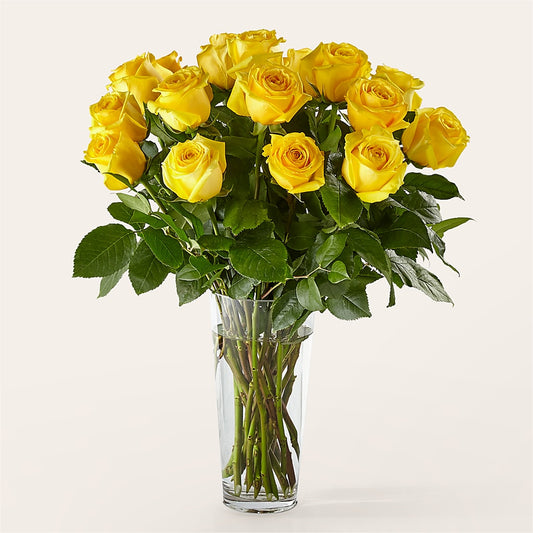 Long Stem Yellow Rose Bouquet –  Randalls, Pleasanton CA