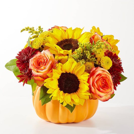 Golden Gourd Pumpkin Bouquet –  Randalls, Pleasanton CA