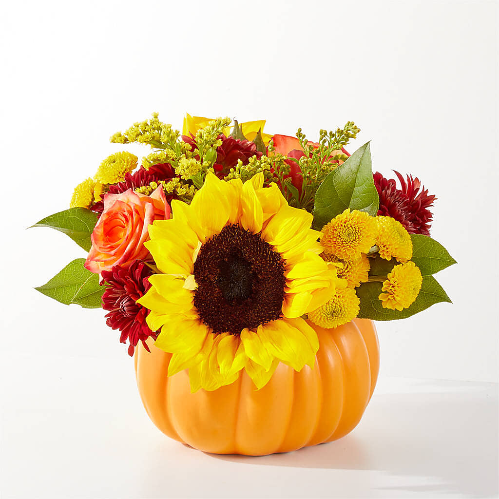 Golden Gourd Pumpkin Bouquet –  Randalls, Pleasanton CA