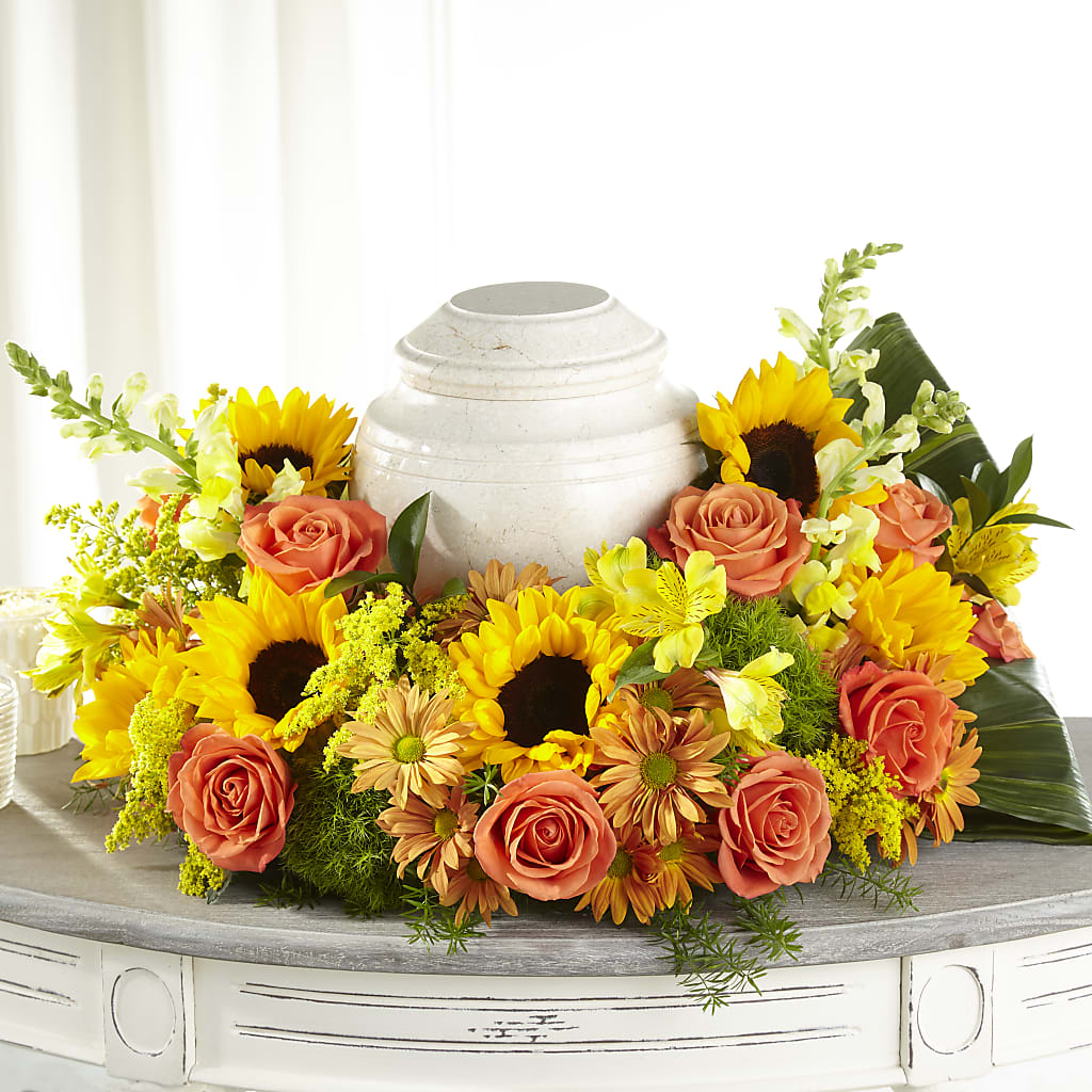 Faithful Sunflower Cremation Adornment –  Randalls, Pleasanton CA