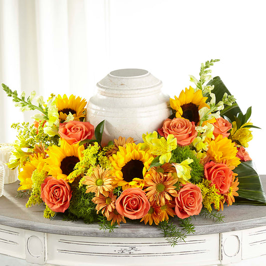 Faithful Sunflower Cremation Adornment –  Randalls, Pleasanton CA