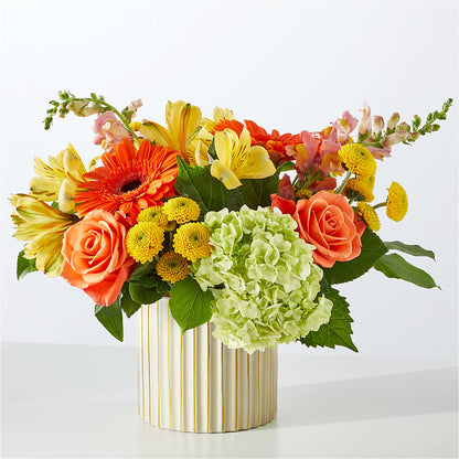 Autumn Sunshine Bouquet with Ivory Vase –  Randalls, Pleasanton CA