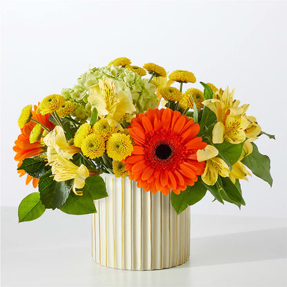 Autumn Sunshine Bouquet with Ivory Vase –  Randalls, Pleasanton CA