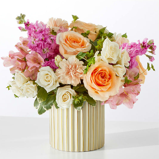 Paradise Bouquet with Ivory Vase –  Randalls, Pleasanton CA