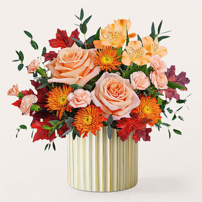 Spiced Latte Bouquet with Ivory Vase –  Randalls, Pleasanton CA