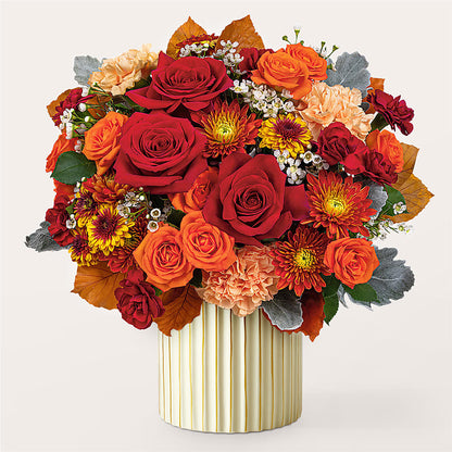 Merlot Bouquet with Ivory Vase –  Randalls, Pleasanton CA