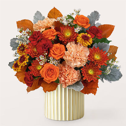 Merlot Bouquet with Ivory Vase –  Randalls, Pleasanton CA