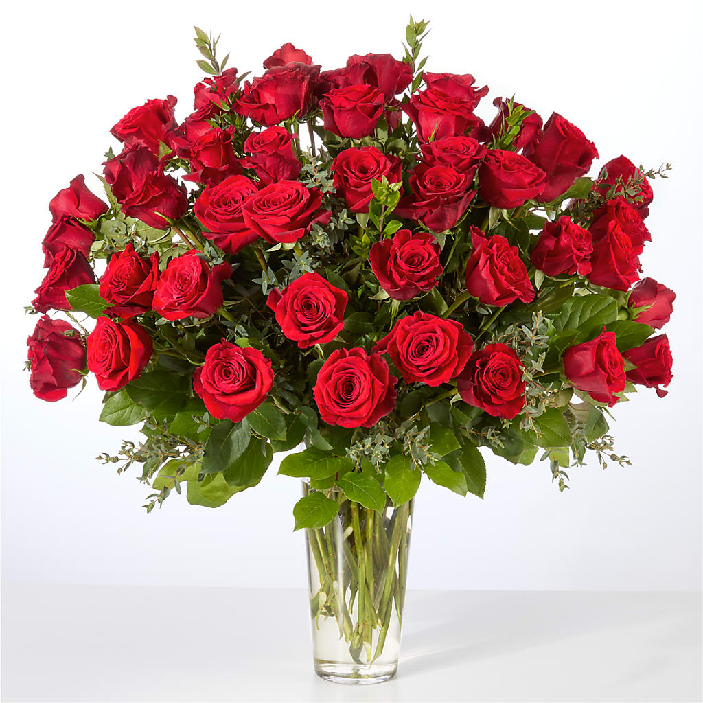 Forever Yours Fifty Stem Red Rose Bouquet –  Randalls, Pleasanton CA